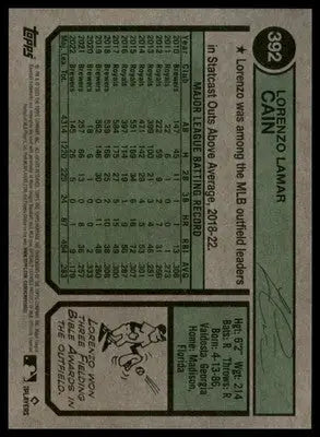 Lorenzo Cain 2023 Topps Heritage #392 Milwaukee Brewers - Baseball Card Single