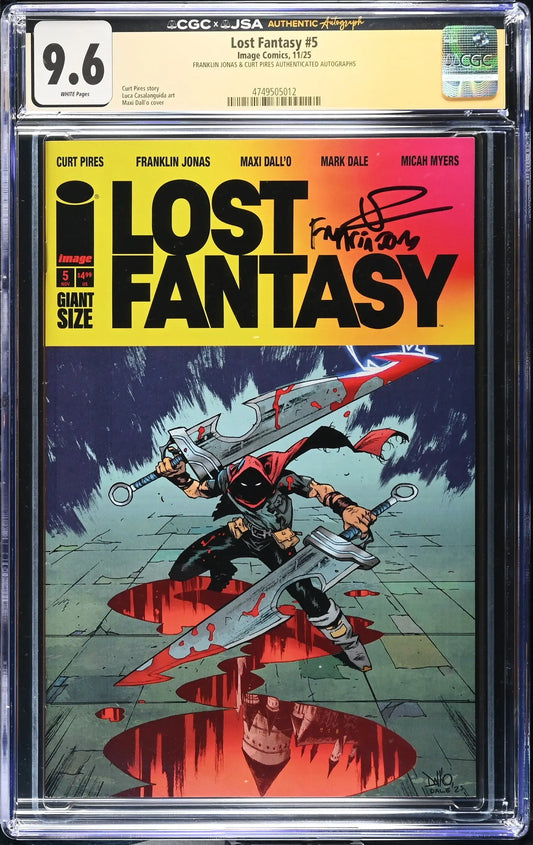 Lost Fantasy #5 Cover A CGC 9.6 JSA Signed Franklin Jonas Curt Pires 1st Fireborn - Comic Book