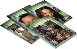 Glossy magazine covers showcasing Lost Season 3 Trading Cards from 2007 Promo Set