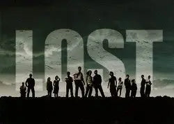 Title logo for LOST with character silhouettes on San Diego Comic Exclusive Promo Card