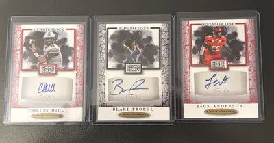 Lot (3) 2021 Sage Premier Draft Rookie Autographed Football Cards - Football Card Single