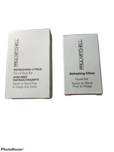 Lot of 2 Paul Mitchell Refreshing Citrus Facial and Face & Body Bar Soap 1.93 Oz - Other