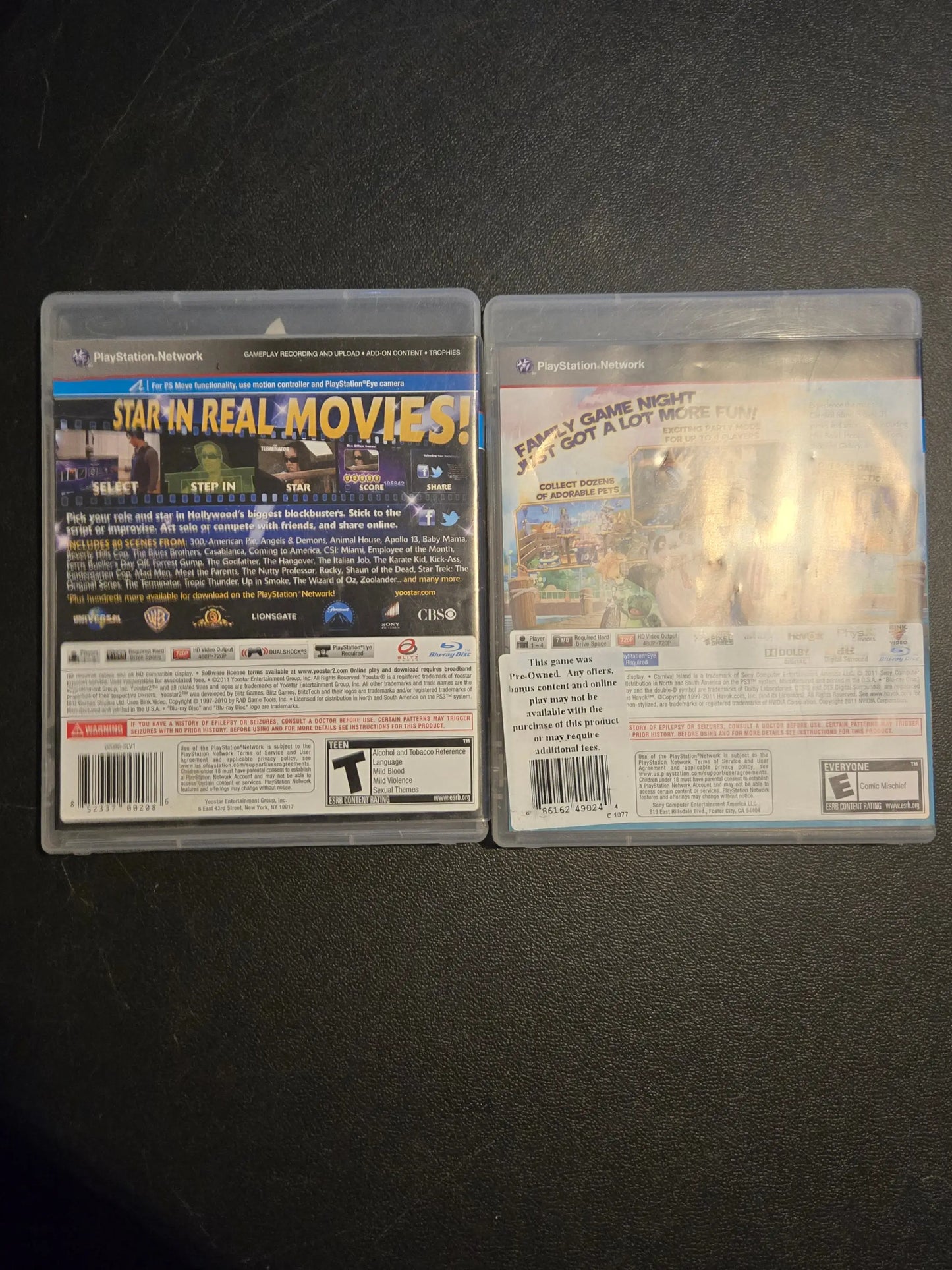 Lot of 2 PS3 Games - Yoostar 2 & Carnival Island - Fun Family Entertainment - Other