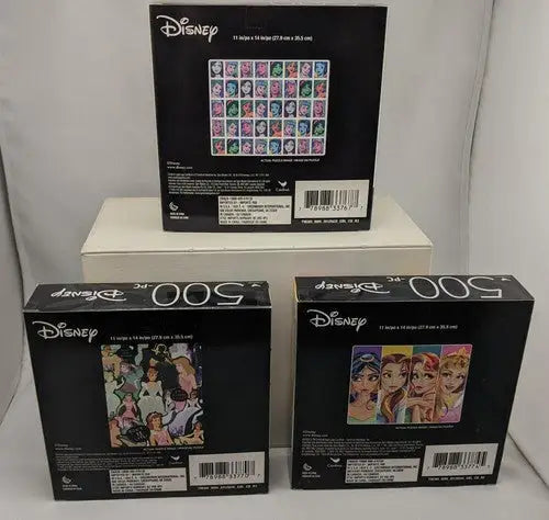 Lot of 3 Cardinal Disney Princess 500 pc Puzzle NIP 11 in x 14 in - Other