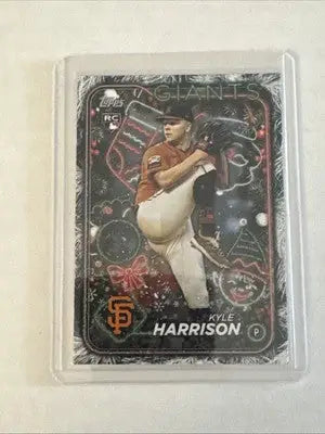 Baseball trading card featuring Kyle Harrison from Lot Of 3 Kyle Harrison 2024/25 Topps Giants rookie and future stars