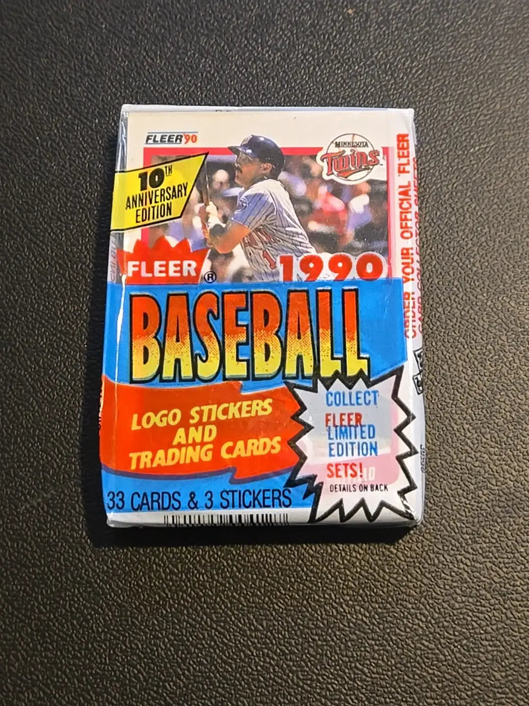 Lot Of 4 Mlb Cello Packs 2 Fleer 1990 And 2 Donruss 1988 - Baseball Card Box