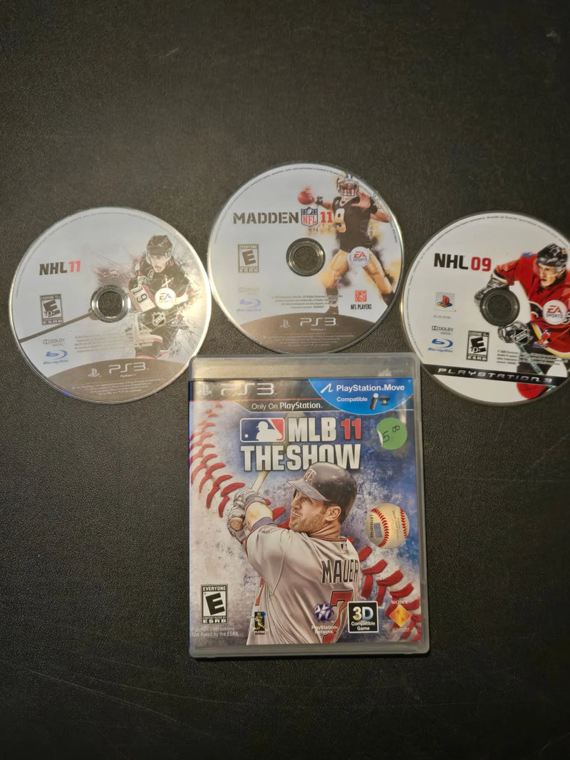 Lot of 4 PlayStation 3 Sports Games - Perfect for Gamers! - Video Game Bundle