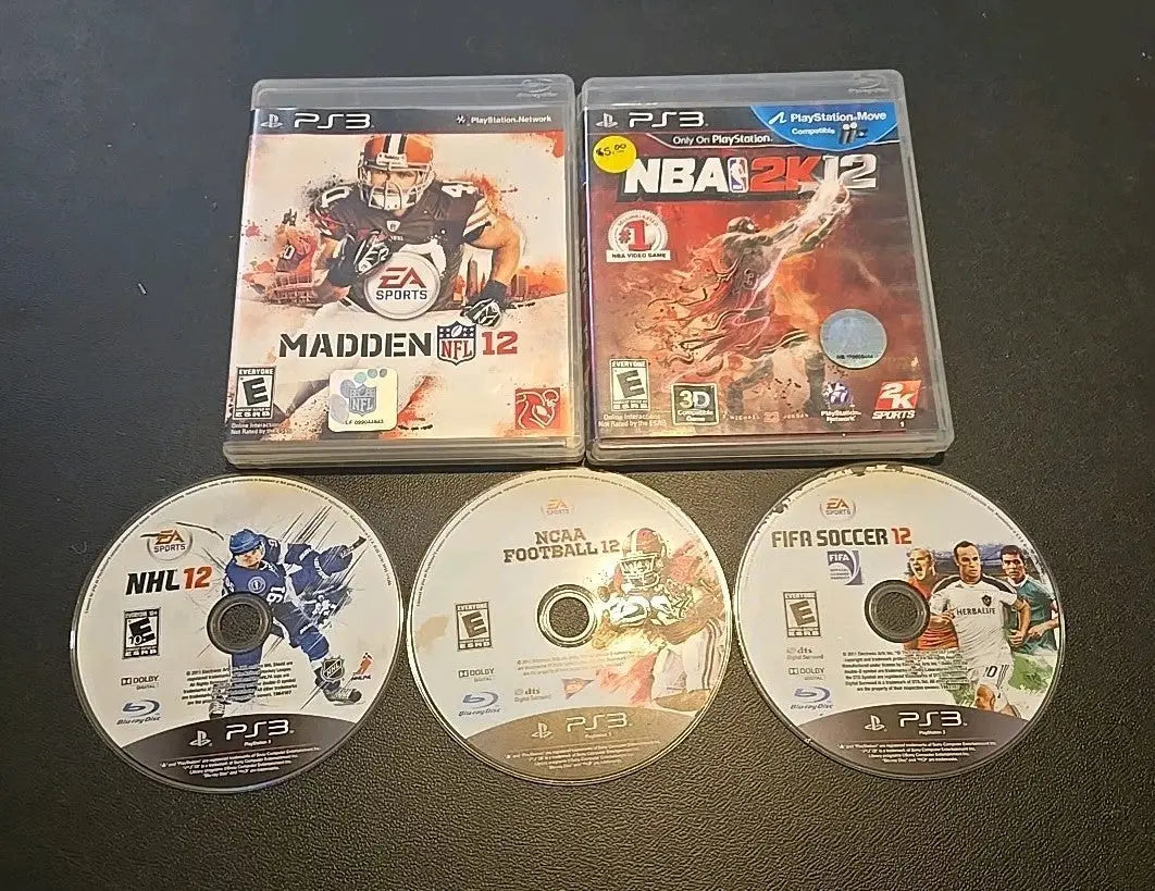 Lot Of 5 2012 Sports Games For Ps3 - Other