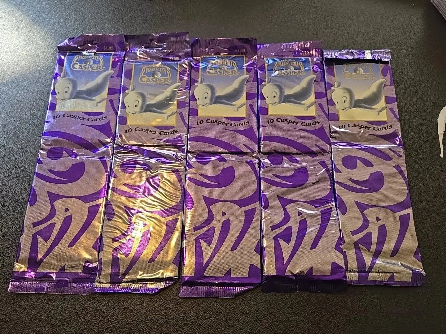 Lot Of 5 Fleer Ultra Casper The Freindly Ghost Cards Packs 10 Cards Each - Entertainment Card Box