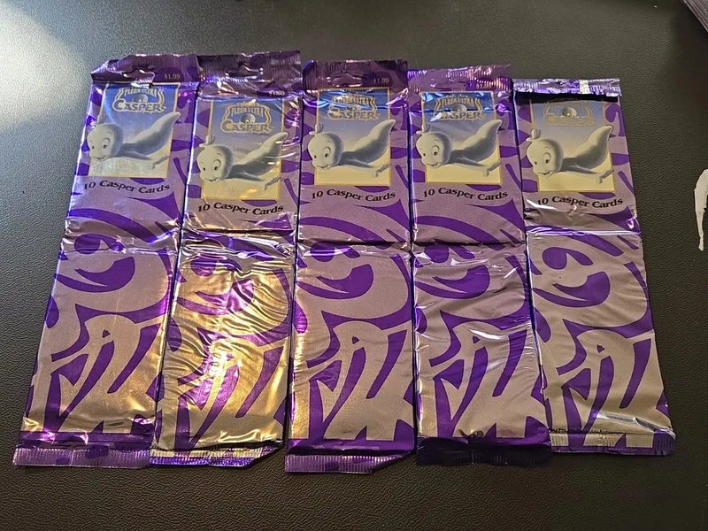 Lot Of 5 Fleer Ultra Casper The Freindly Ghost Cards Packs 10 Cards Each - Entertainment Card Box