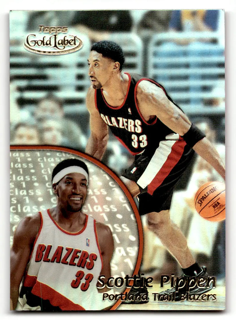 Scottie Pippen basketball card from a lot of 6 different Pippen basketball cards featuring Hall of Fame 2000s Blazers Rockets models