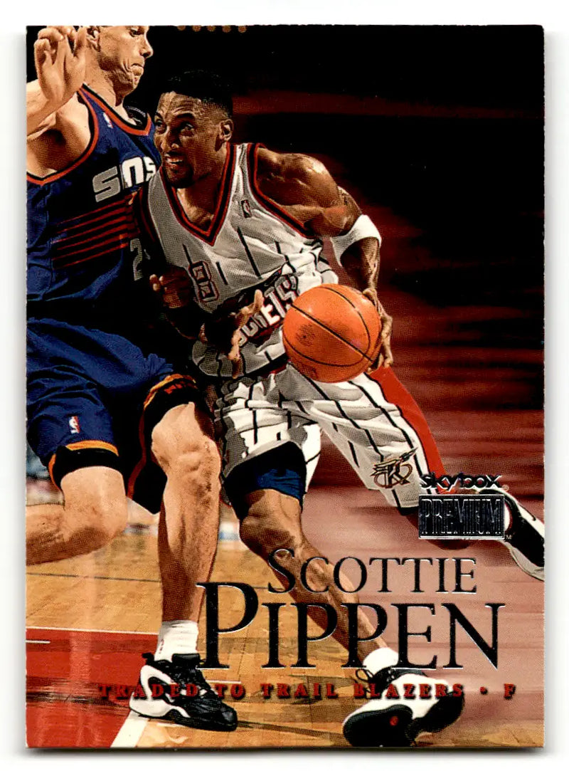 Scottie Pippen basketball card from a lot of 6 Pippen basketball cards featuring HOF 2000s Blazers Rockets