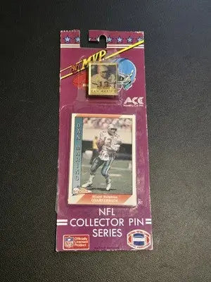 Lot of 6 NFL Collector Pin Series 1991 ACE Novelty w/ Card Marino Montana Aikman - Sports Memorabilia