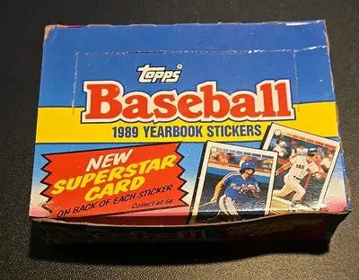 Lot Of 8 Topps 1989 Baseball Yearbook Stickers Packs 5 Stickers Per Pack - Baseball Card Box