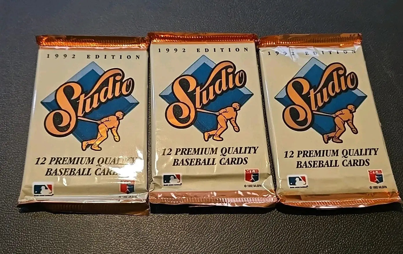 Lot Of 9 1990s Baseball Card Packs Fleer 90/studio 92/ Premier 1992 3 Packs Each - Baseball Card Box