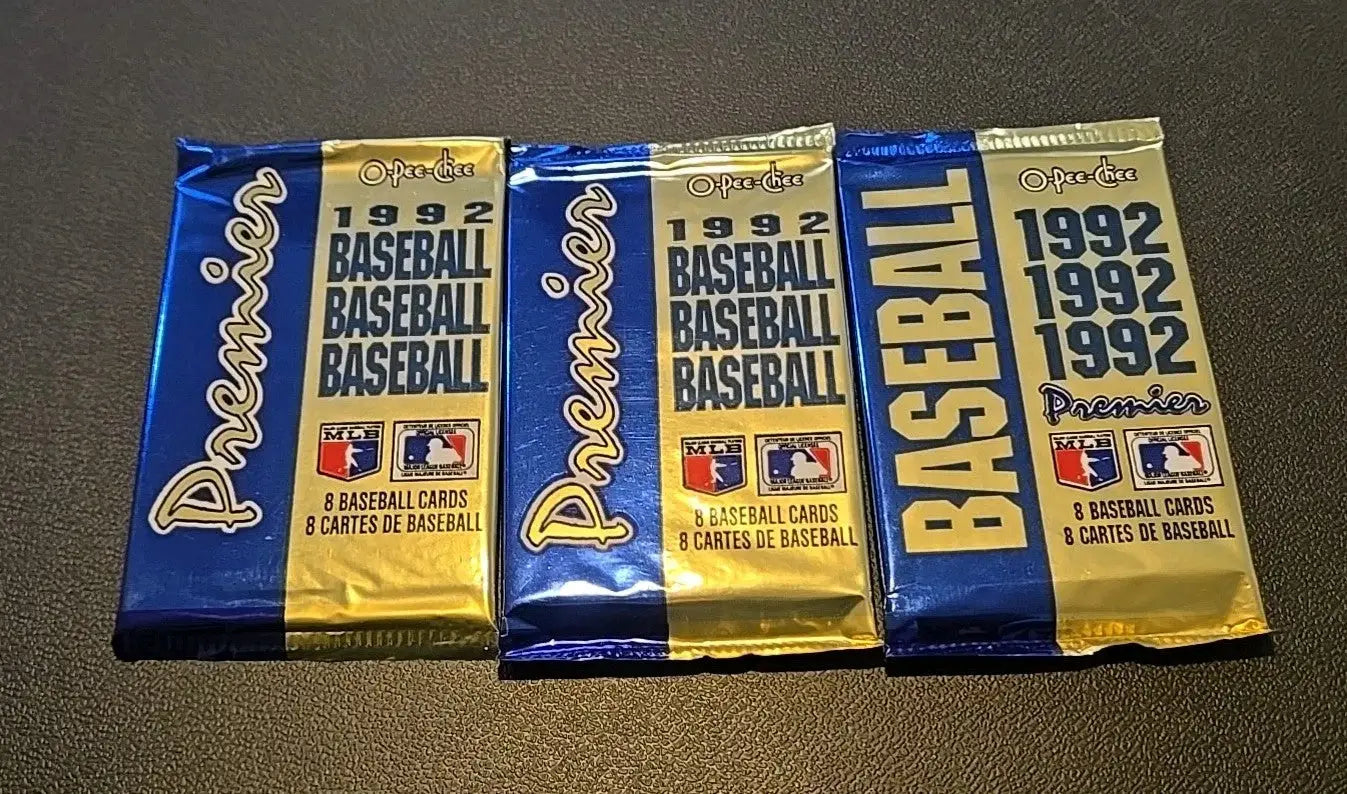 Lot Of 9 1990s Baseball Card Packs Fleer 90/studio 92/ Premier 1992 3 Packs Each - Baseball Card Box
