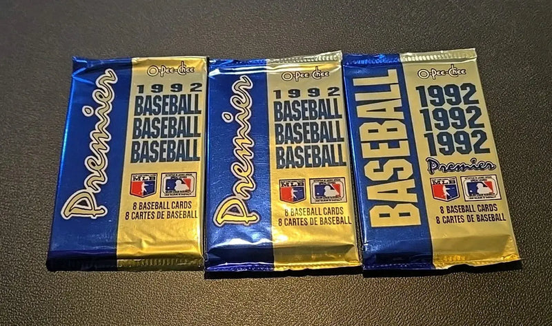 Lot Of 9 1990s Baseball Card Packs Fleer 90/studio 92/ Premier 1992 3 Packs Each - Baseball Card Box