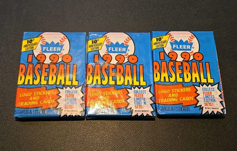 Lot Of 9 1990s Baseball Card Packs Fleer 90/studio 92/ Premier 1992 3 Packs Each - Baseball Card Box