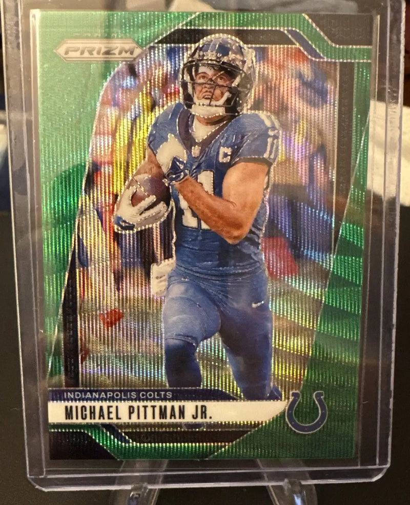 LOT (x9) 2024 Prizm Indy Colts Green Wave Prizm - Manning Pittman Jr. Latu ++ - Football Card Single