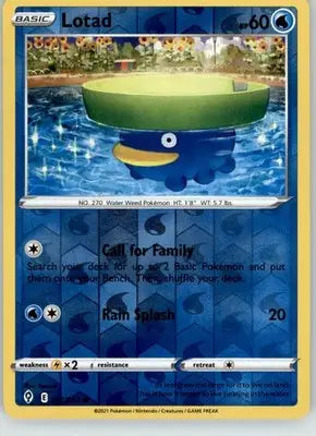 Lotad - Evolving Skies - 032/203 - Reverse Holo LP Pokemon - Pokémon Card Single