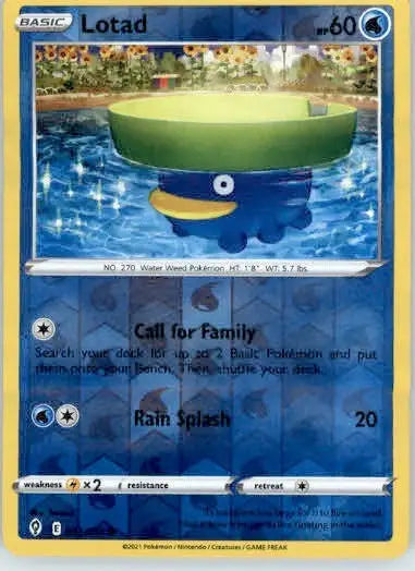 Lotad - SWSH07: Evolving Skies - Reverse Holo LP - #032/203 - Pokémon Card Single