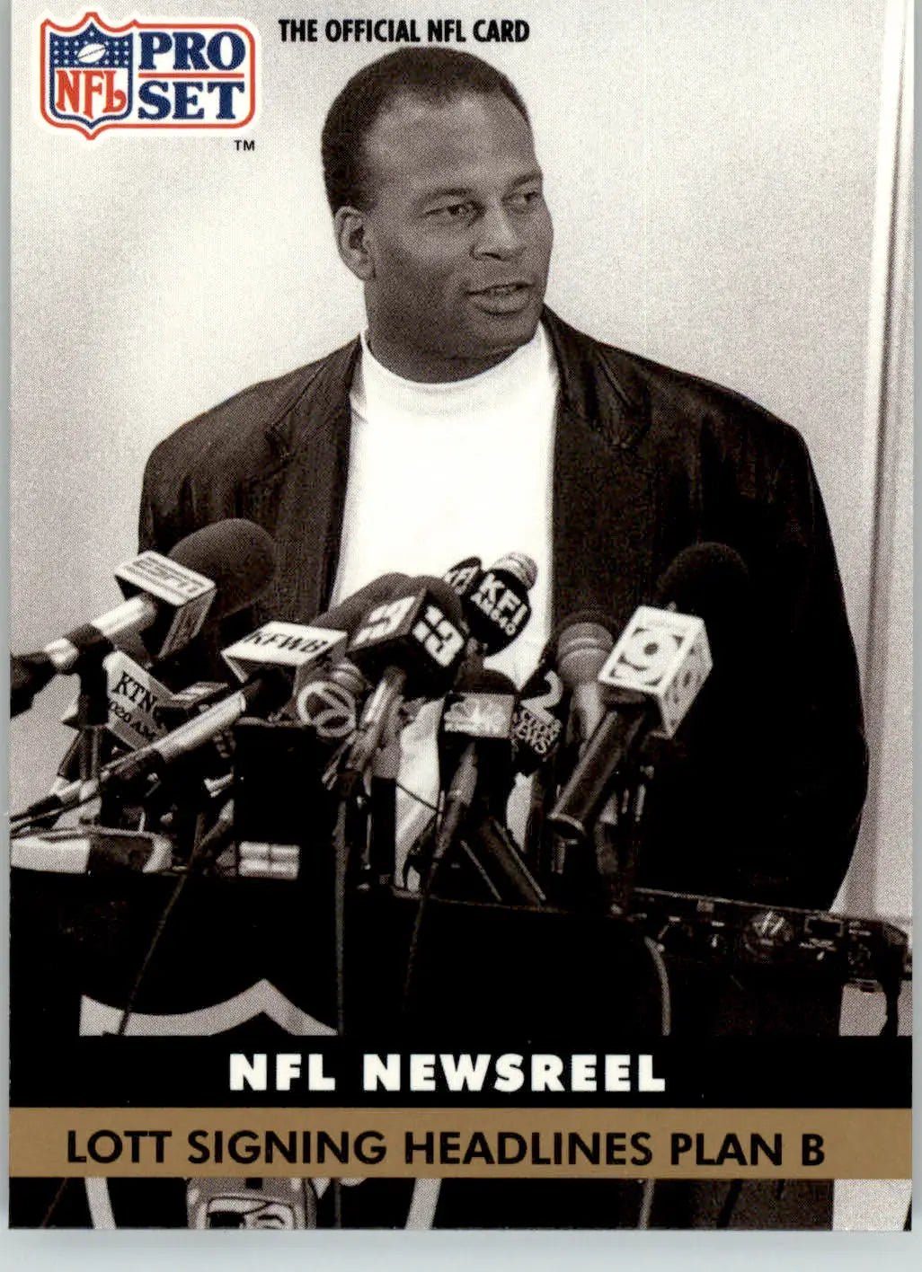 Lott Signing Headlines Plan B - 1991 Pro Set - #348 - Football - Football Card Single