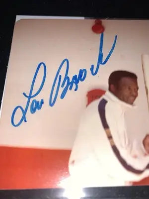 Lou Brock Signed 3x5 Photo St Louis Cardinals Personal Snapshot Picture Auto JSA - Sports Memorabilia