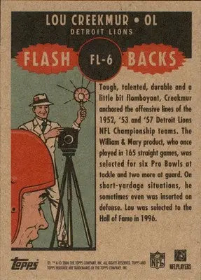 Lou Creekmur - 2006 Topps Heritage - #FL-6 - Flashbacks Football - Football Card Single