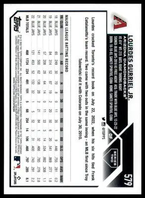 Lourdes Gurriel Jr. 2023 Topps #579 Arizona Diamondbacks - Baseball Card Single