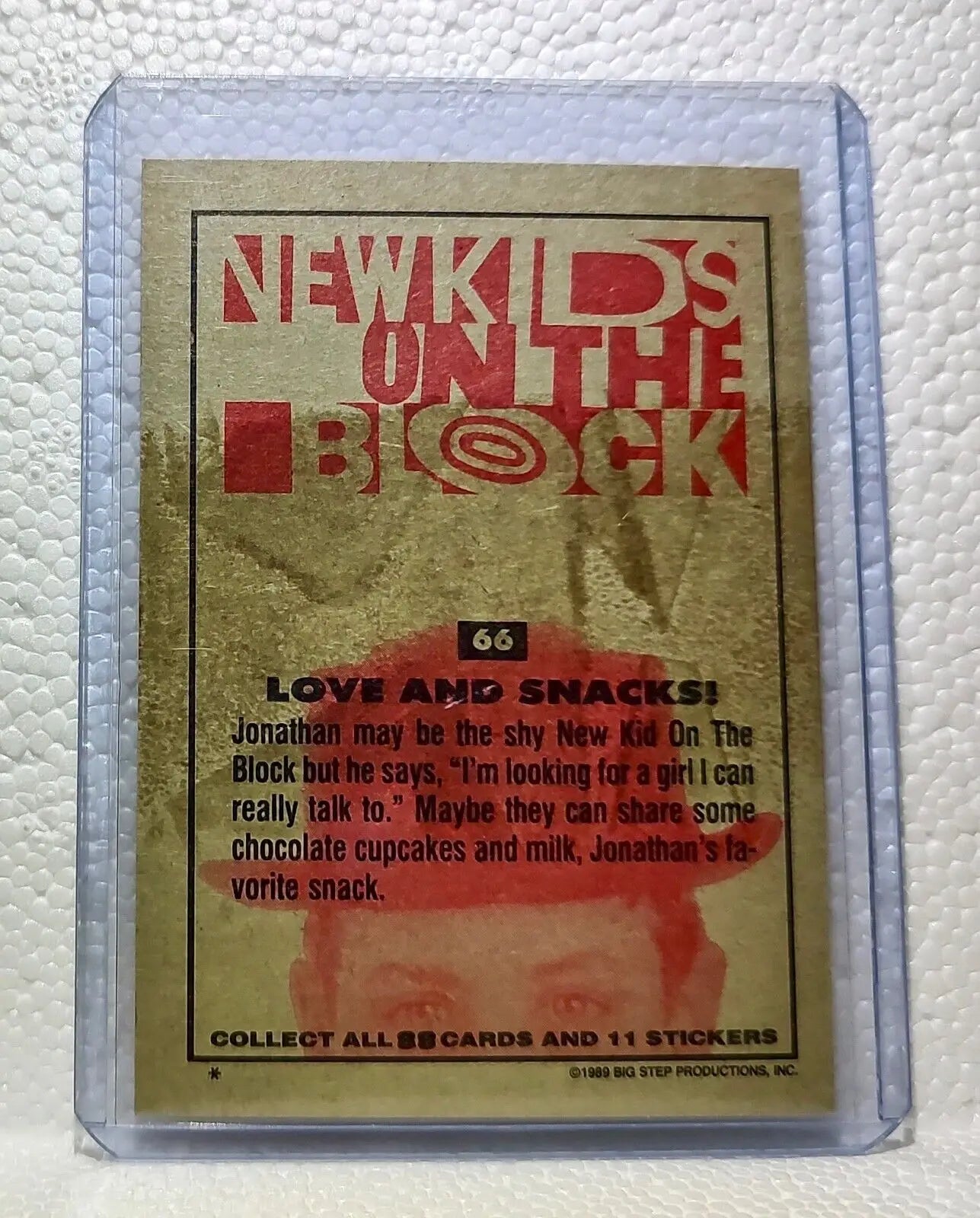 Love and Snacks! 1989 New Kids on the Block #66 Trading Card - Non-Sports Card Single