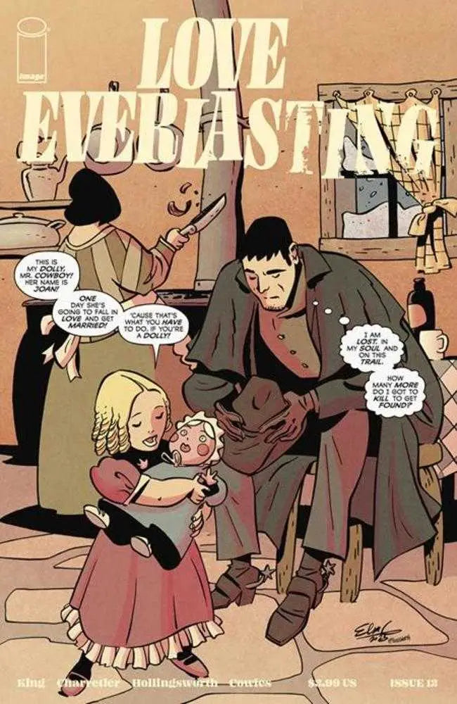 Comic book cover for Love Everlasting #12 featuring vintage characters, ideal for trading cards