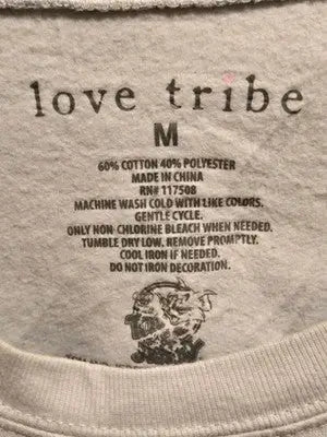 Love Tribe Sweatshirt Womens M Tom Jerry Graphic Crewneck Light Blue Long Sleeve - Apparel