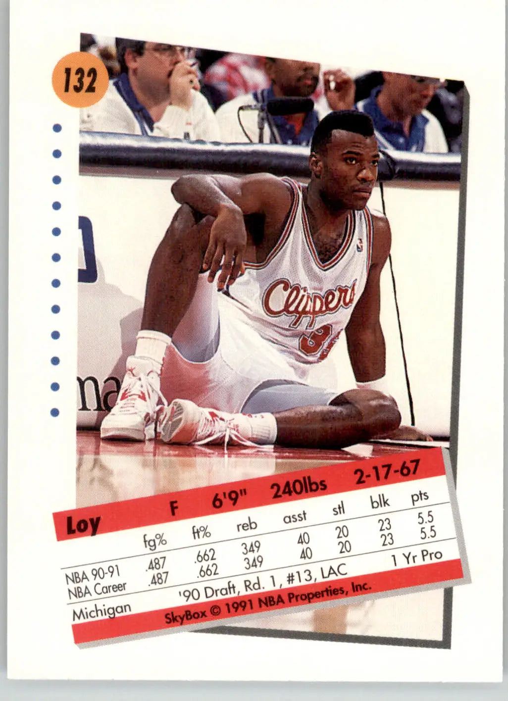 Loy Vaught - 1991-92 SkyBox - #132 - Basketball - Basketball Card Single