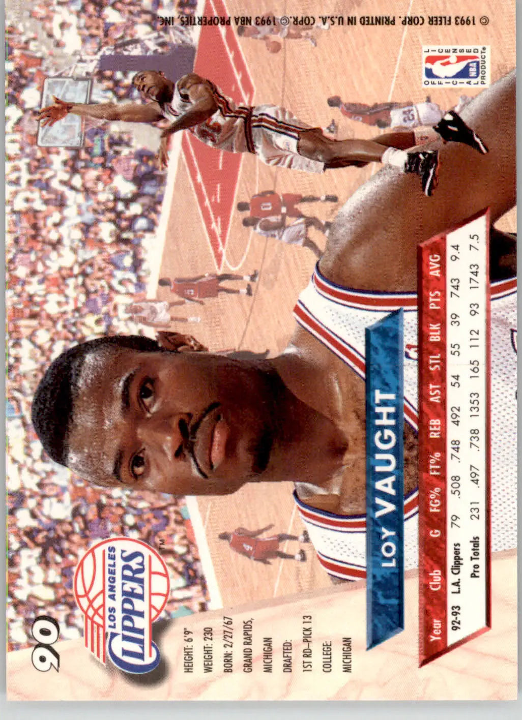 Loy Vaught - 1993-94 Ultra - #90 - Basketball - Basketball Card Single