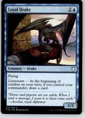 Loyal Drake - Commander 2018 - MP - #10 - Magic Card Single