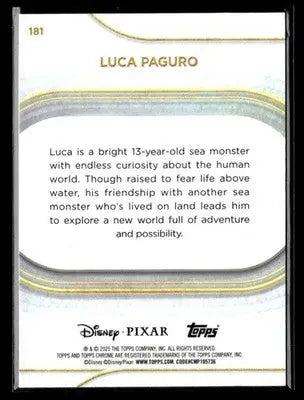 🌟 Luca Paguro, 2025 Topps Chrome Disney #181 🌟