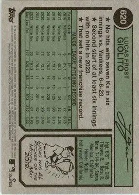 Lucas Giolito - 2023 Topps Heritage - #620 - Baseball - Baseball Card Single