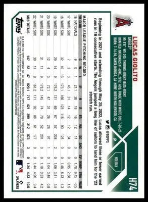 Lucas Giolito 2023 Topps Holiday Metallic #H74 Los Angeles Angels - Baseball Card Single