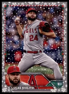Lucas Giolito 2023 Topps Holiday Metallic #H74 Los Angeles Angels - Baseball Card Single