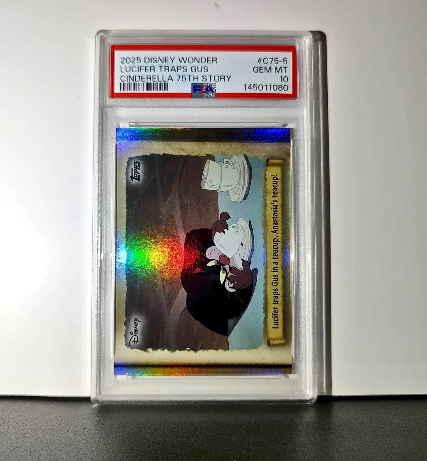 Lucifer traps Gus in a teacup! 2025 Topps Disney #C75-5 PSA 10 - Non-Sports Card Single