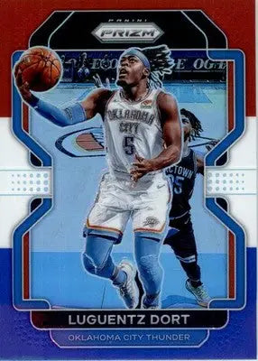 Luguentz Dort - 2021-22 Panini Prizm - #114 - Red White and Blue Basketball - Basketball Card Single