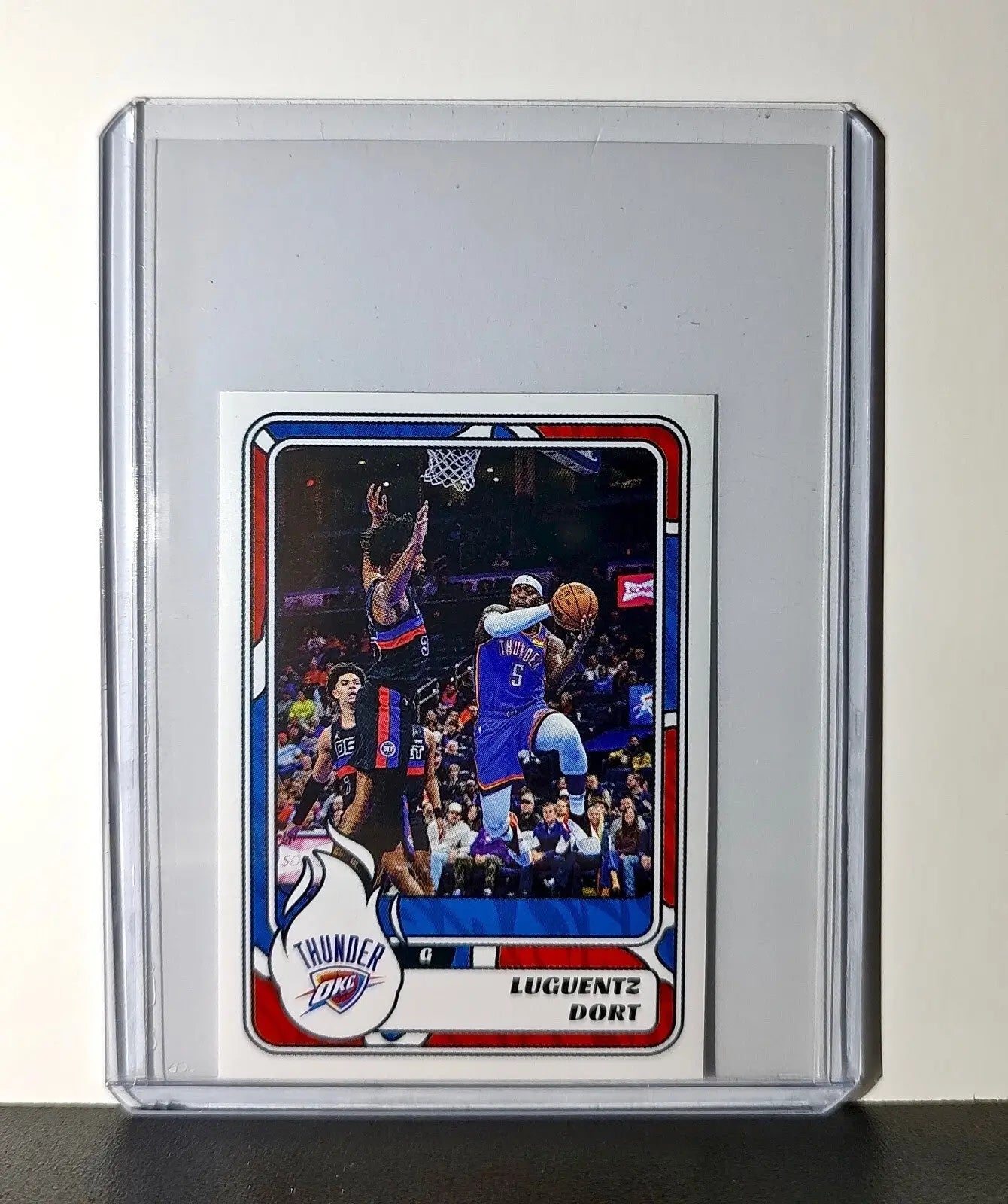 Luguentz Dort 2024-25 Panini NBA #417 Sticker Card Oklahoma City Thunder