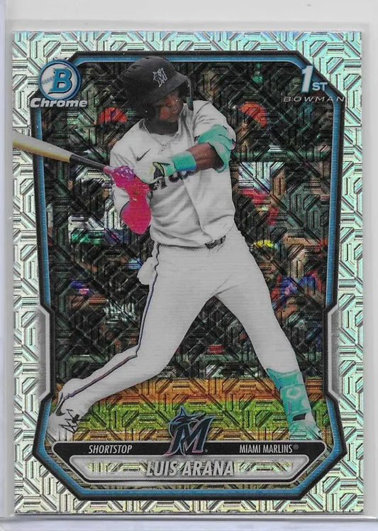 Luis Arana 2026 Bowman Chrome Mojo Refractor #BCP-72 Marlins (1303) - Baseball Card Single
