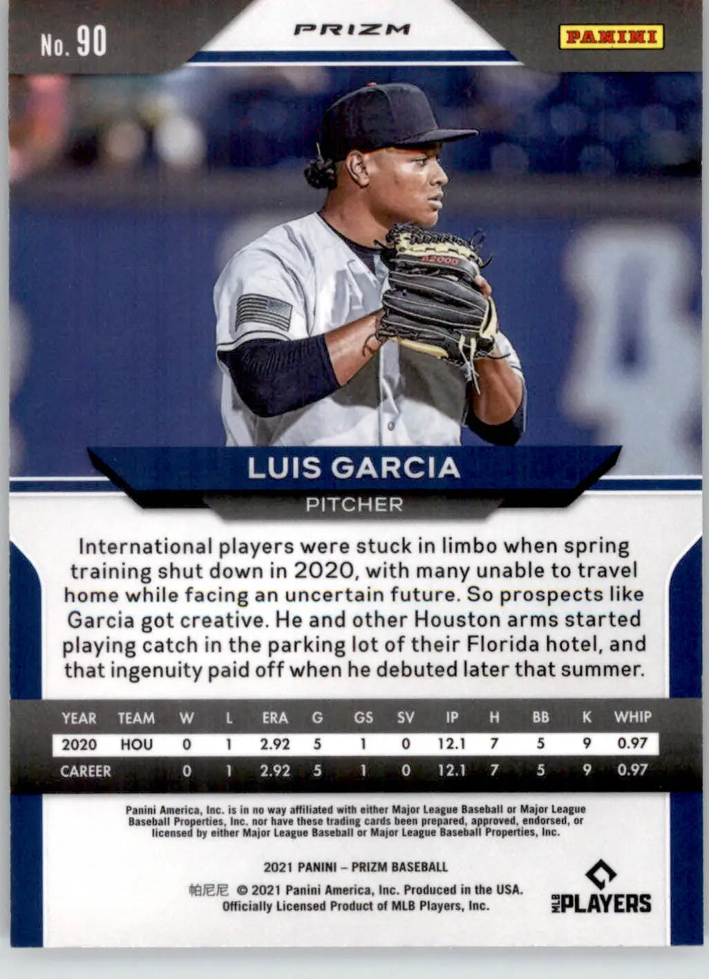 Luis Garcia - 2021 Panini Prizm - #90 - Red/White/Blue Prizm Baseball