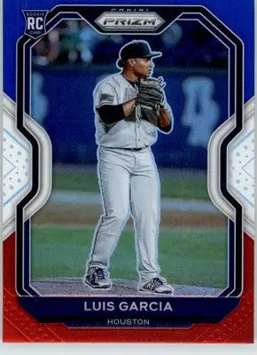 Luis Garcia - 2021 Panini Prizm - #90 - Red/White/Blue Prizm Baseball - Baseball Card Single