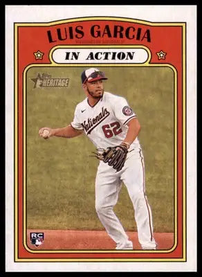 Luis Garcia 2021 Topps Heritage #110 Washington Nationals - Baseball Card Single