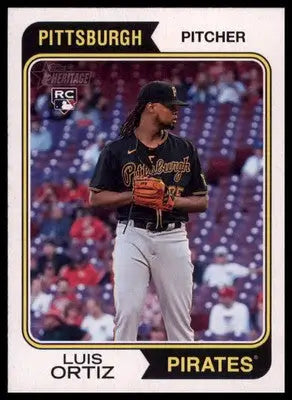 Luis Ortiz Rookie 2023 Topps Heritage #344 Pittsburgh Pirates - Baseball Card Single