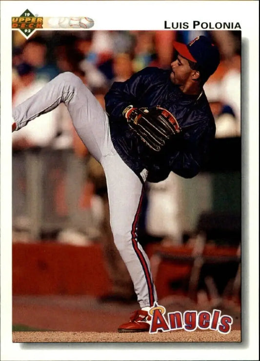 Luis Polonia 1992 Upper Deck MLB #147 Baseball Card California Angels - Baseball Card Single