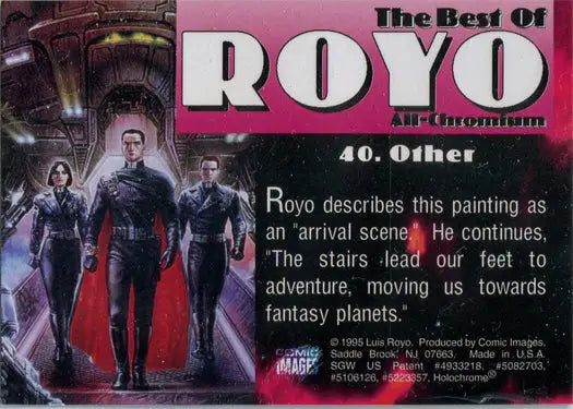 Luis Royo Best of All-Chromium Base Card featuring artwork and artist details