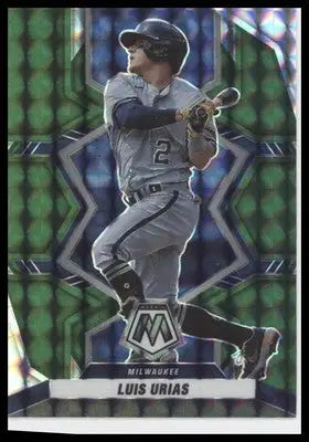 Luis Urias 2022 Panini Mosaic Green Mosaic #133 Milwaukee Brewers